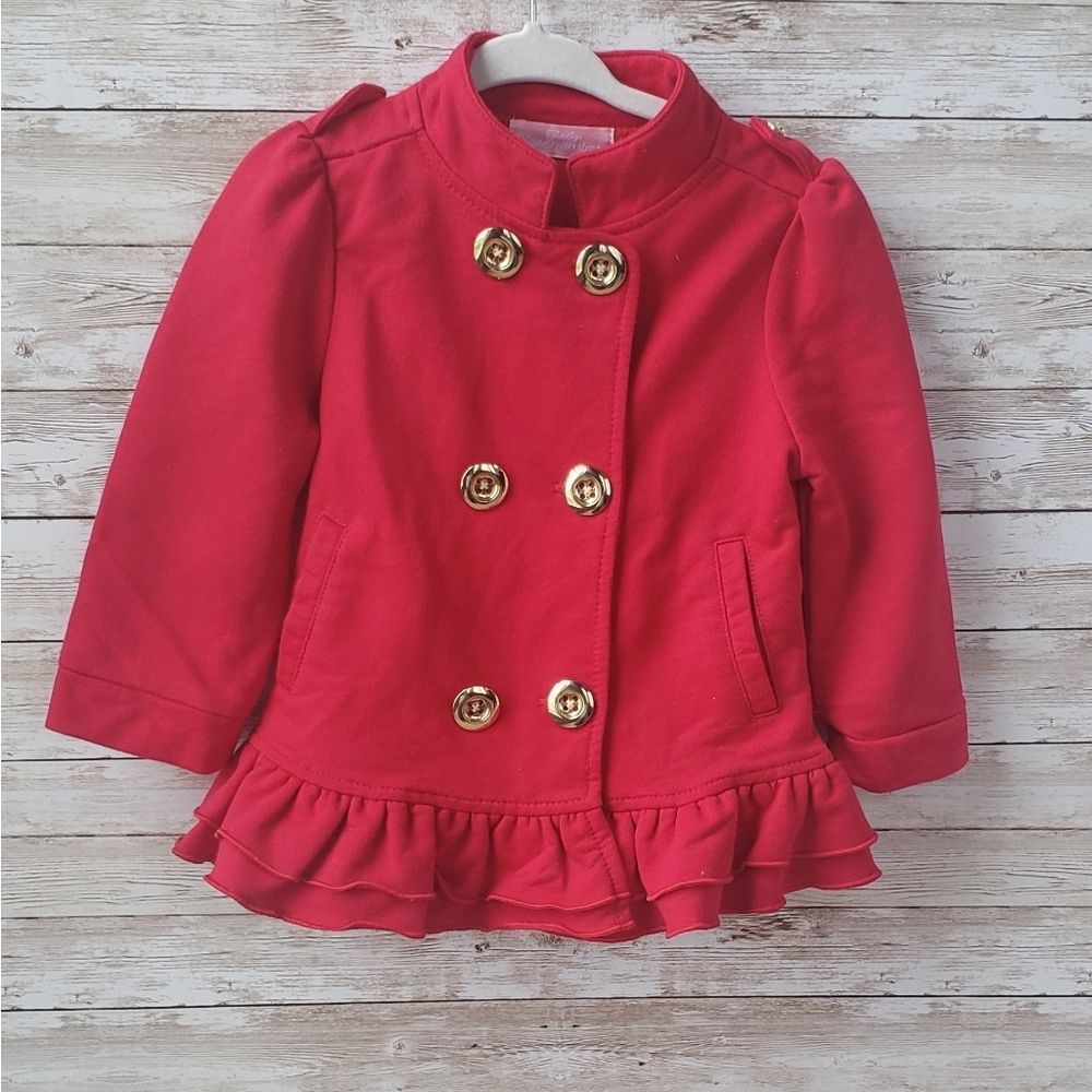 Red Jacked with Ruffled Bottom